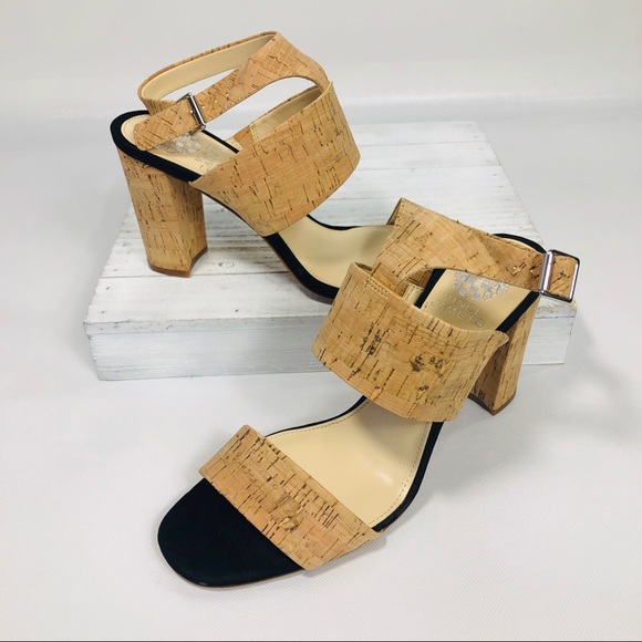 Vince Camuto Shoes | Vince Camuto Warma Heeled Cork Sandal Pump | Poshmark